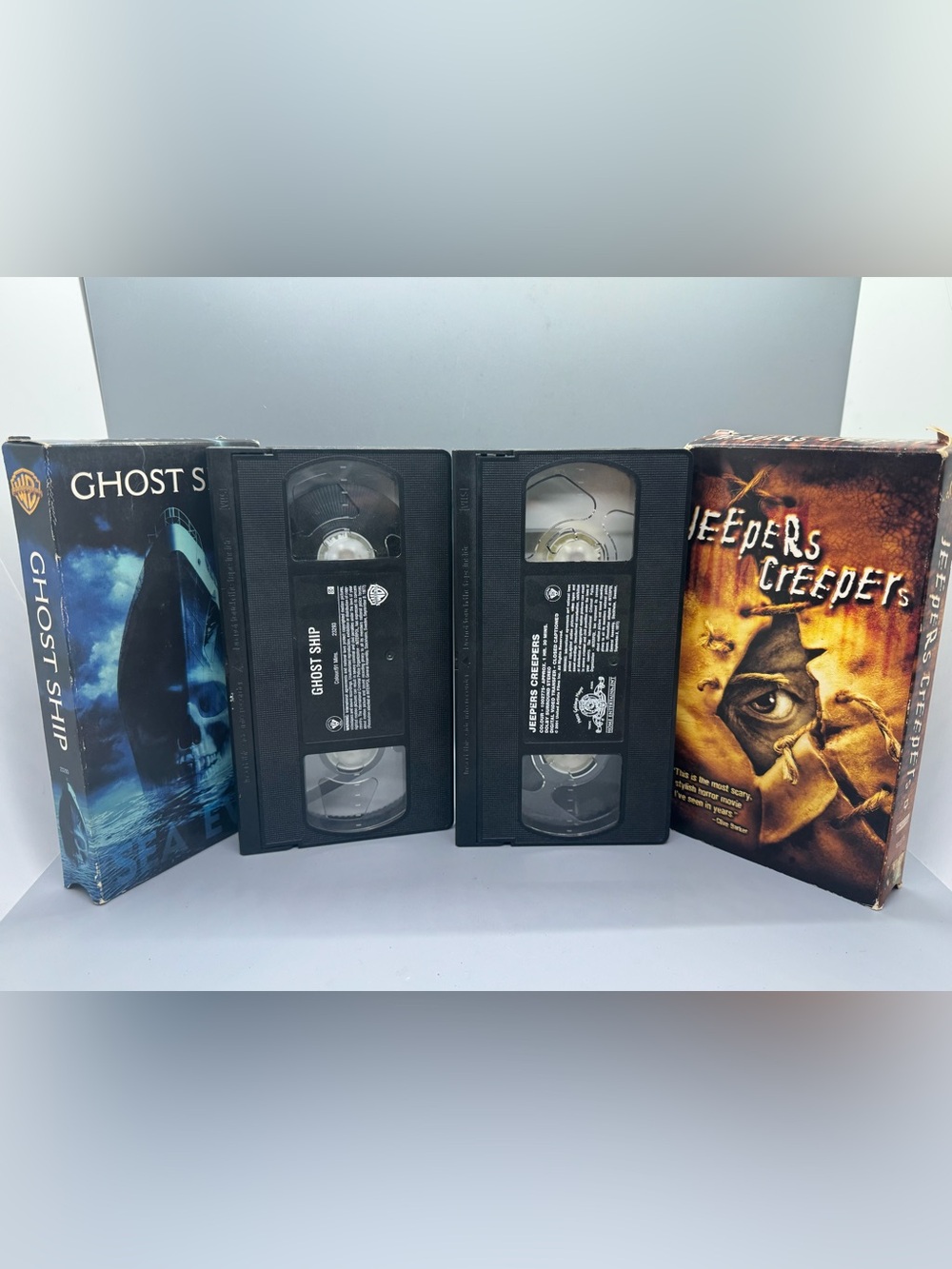Vintage Horror VHS Tape Lot – Jeepers Creepers & Ghost Ship – Original Cases - Picture 3 of 3
